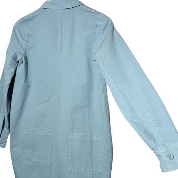 Hatch The Utility Maternity Romper Sky Blue Cotton Linen Size 0 - Picture 8 of 10